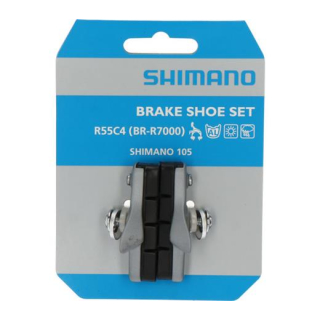 SHIMANO Bremsschuh R55C4 Cartridge für BR-R7000/BR-5800, Für Alufelge, Silber, 1 Paar Y-8ZJ98010