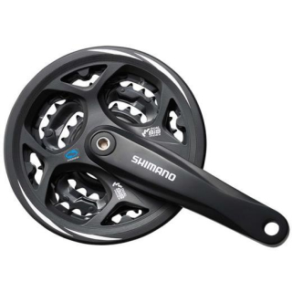 SHIMANO Kurbelgarnitur ALTUS Trekking FC-M311 Vierkant 7/8-fach175 mm48-38-28 Z.Schwarz1 E-FCM311E888CL