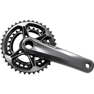 SHIMANO Kurbelgarnitur XTR FC-M9100-2 2x12, 175 mm, 38-28 Z., Schwarz/Anthrazit I-FCM91002EX88