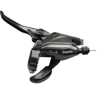 SHIMANO Schalthebel / Bremshebel ST-EF505 Links 2-fach 3 Finger inkl. Zug E-STEF5052LBL