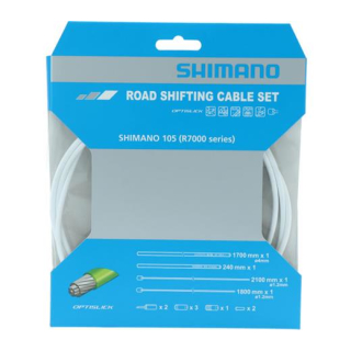 SHIMANO OPTISLICK SCHALTKABEL-SET WEISS FÜR R7000 Y-8ZG98100