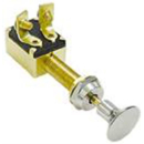 Zugschalter Messing mit Kontrollleuchte ROT, EK20405R