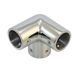 Edelstahl-Relingsbeschlag Eckverbinder 22mm, EK96046