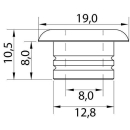 Decksdurchführung 8mm Aluminium SILBER, HA439A-S