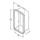 Schwalbennest 370x120x110mm Einbaumaß weiß, IT302417