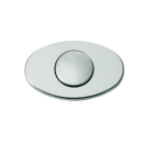 Druckknopfriegel mit Rosette oval verchromt, LADPLOVCR