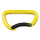 Alu-Karabiner TRAPPER BENT GATE asym. gelb/schwart, NB769CN0400
