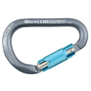 Alu-Karabiner HMS AUTO BLOCK grau/weiß/azur,...