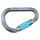 Alu-Karabiner HMS AUTO BLOCK grau/weiß/azur, NB786DPB5VB