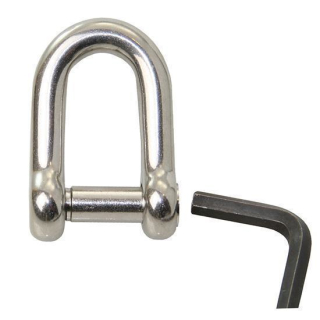 10 St.Edelstahl.schäkel D-Form Innensechskant 6mm, PZ8506-10