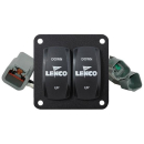 LENCO Doppel-Kippschalter Set mit Anschlusskabel, UL10222