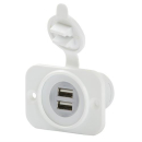 Marinco USB-Doppel-Einbau-Steckdose schwarz, UM12VDUSB-B