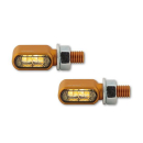 HIGHSIDER CNC LED Blinker/Positionslicht LITTLE BRONX, gold, getönt, E-geprüft, Paar, 204-2874