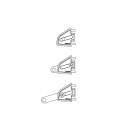 HIGHSIDER CNC Alu Lampenhalter Set EXTEND für Ø 38-41 mm, längenverstellbar, schwarz, 220-810404
