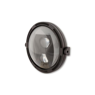 HIGHSIDER 7 Zoll LED-Hauptscheinwerfer FRAME-R1 Typ 8, schwarz, seitliche Befestigung, 223-256