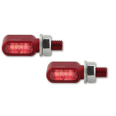 HIGHSIDER CNC LED Rück-, Bremslicht, Blinker LITTLE BRONX, rot, getönt, E-geprüft, Paar, 254-2862