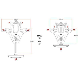 HIGHSIDER AKRON-RS PRO, Kennzeichenhalter Universal Typ 1, inkl. Kennzeichenbeleuchtung, 280-201HP
