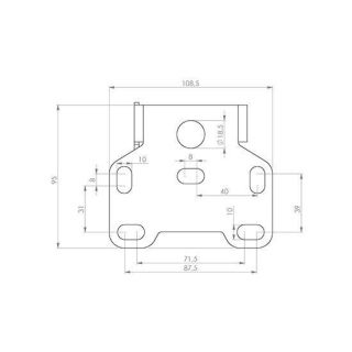HIGHSIDER AKRON-RS PRO, Kennzeichenhalter Universal Typ 4, inkl. Kennzeichenbeleuchtung, 280-204HP