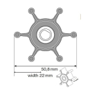 Johnson Impeller für F4 Pumpe, Nitril 09-824P-9