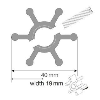 Johnson Impeller für F35 Pumpe, MC97/EPDM 09-808B-1