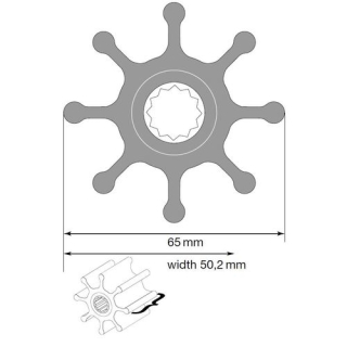 Johnson Impeller für F7 Pumpe, Nitril 09-1028B-9
