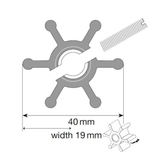 Johnson Impeller für F35 Pumpe, MC97/EPDM 09-806B-1
