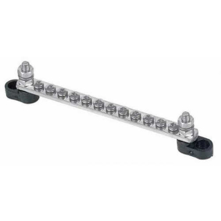 BEP Sammelschiene einzeln 12x 4mm Schraubklemme BB-12W-2S