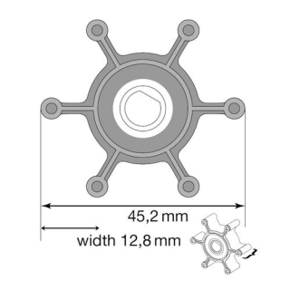 Johnson Impeller für TA3P Pumpe, Nitril 09-1052S-9