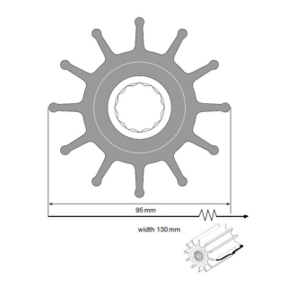Johnson Impeller für F95 Pumpe, Neopren 09-820B