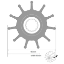 Johnson Impeller für F8 Pumpe, Nitril 09-819B-9