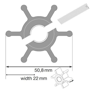 Johnson Impeller für F4 Pumpe, Nitril 09-1026B-9