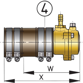 Vetus freihängendes Lager Ø25mm ZWB25I