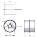 Vetus Absaugventilator 24V 178mm VENT17824