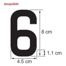PLASTIMO Zahl 3, 8 cm schwarz, RIB 59375