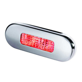 Hella LED Stufenleuchte rot rostfrei poliert 2XT 959 680-711