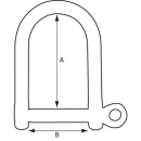 PLASTIMO D.12MM HR ST.S BOW SHACKLE 403746