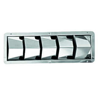 PLASTIMO LOUVER RECTANGULAR ST/STEEL 5 SHUTTERS 403626