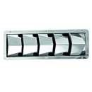 PLASTIMO LOUVER RECTANGULAR ST/STEEL 5 SHUTTERS 403626