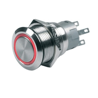 BEP Schalter Drucktaster (On)-Off 12V rot 80-511-0002-00