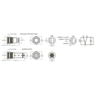 BEP Schalter Drucktaster (On)-Off 24V rot 80-511-0006-00