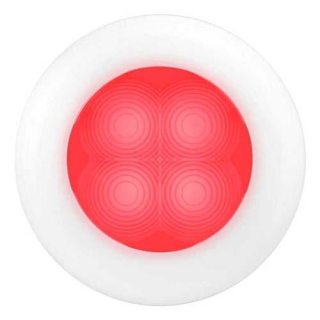 Hella LED RND SL ROT 12V WHT RIM 2XT 980 507-241