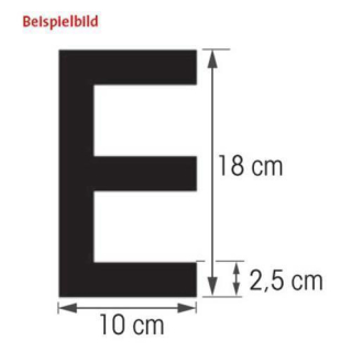 PLASTIMO Buchstabe T, 18 cm, schwarz, RIB 36348