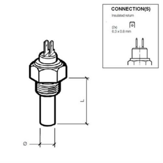 Veratron VDO TEMP SENDER 120°C(INSUL)1/4-18 D/STA 325805003001C