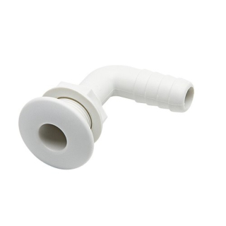 PLASTIMO RIBBED ANGLED THRU-HULL FITTING Ø38MM 62158