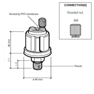 Veratron VDO Öldruck Sensor 10bar/150psi, 1p, 1/8 360081029012K
