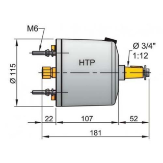 Vetus Hydraulik-Pumpe HTP30, 10 mm, schwarz HTP3010B