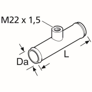 Webasto Rohrstutzen Thermostat mit Gewinde M22x1, 1320792A