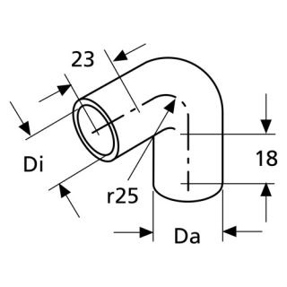 Webasto Formschlauch D18 90 Grad 1319418A