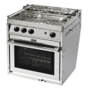 FORCE10 3-flam. Glaskeramikfeld Kocher mit Gas-Ofen F75301