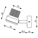 Prebit LED-Anbauleuchte R2, chrom-matt, 25° 20001007